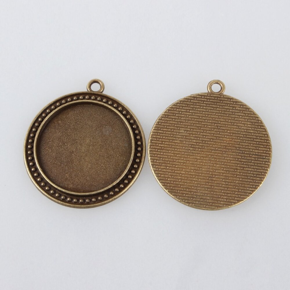 10 x 30mm bronze cabochon holders, cabochon pendants 88AB 