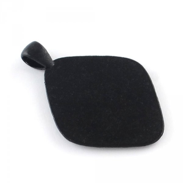 10 cabochon holders 25 X 18 mm Black, cabochon pendants 304-20