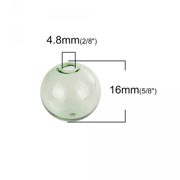 1 Round glass ball to fill 16mm Green