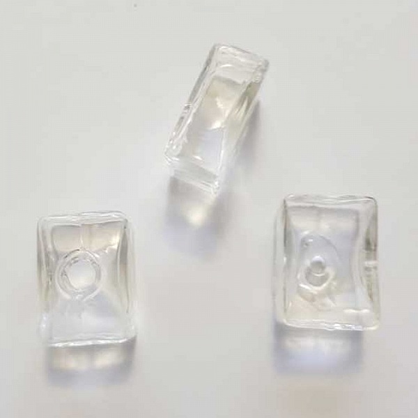 1 Boule en verre &agrave; remplir rectangle de 24 x 19 mm