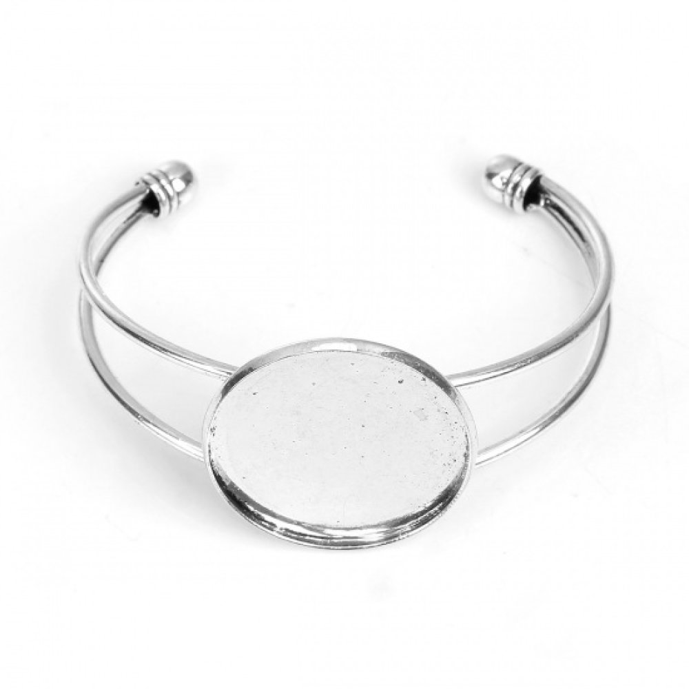 1 Bracelet support cabochon + 1 glass cabochon 30 mm N°01