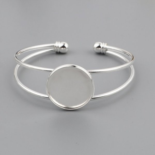 1 Bracelet support cabochon + 1 glass cabochon 20 mm N&deg;01