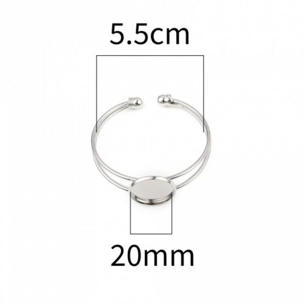 1 Bracelet support cabochon + 1 cabochon verre 20 mm N&deg;01-02