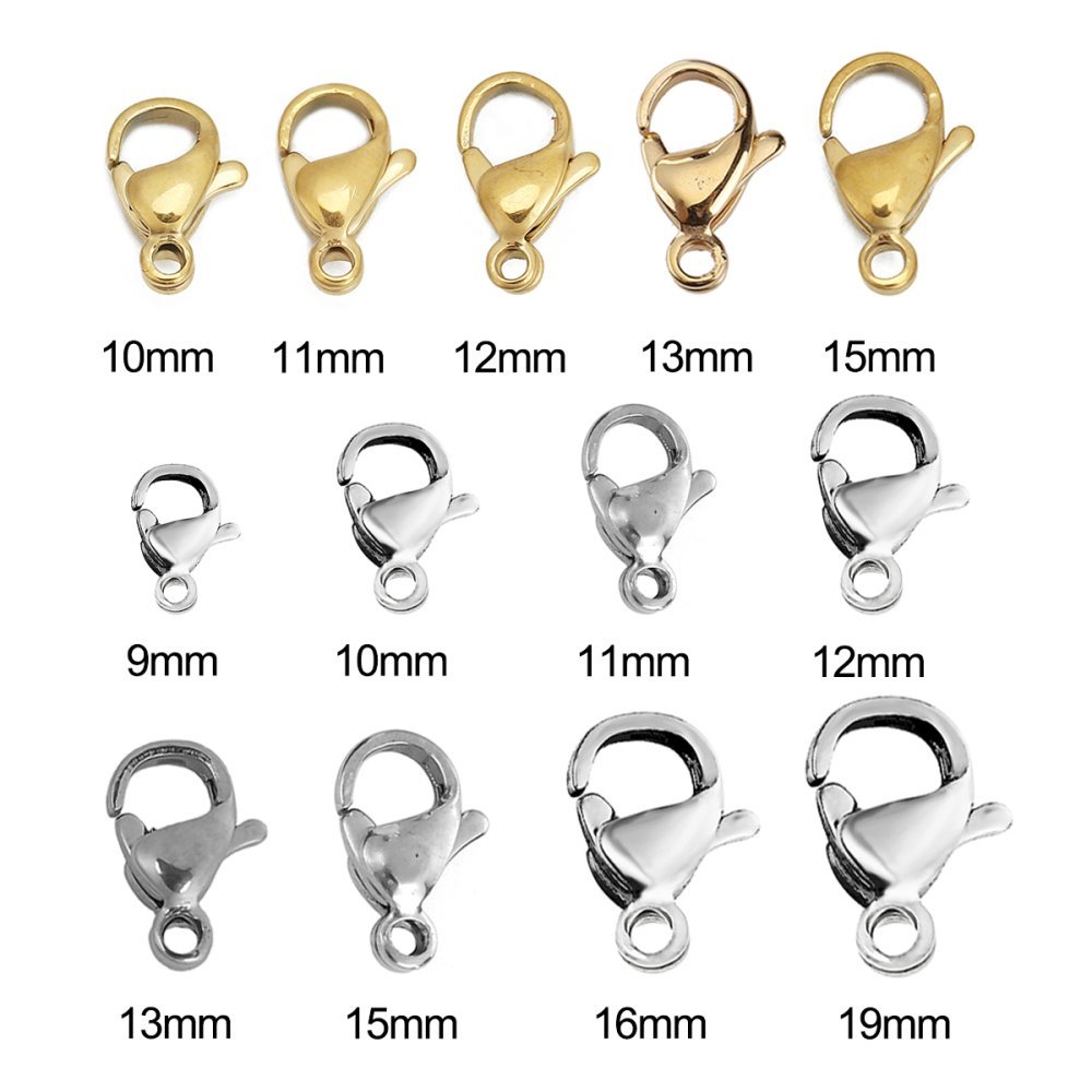 1 Stainless Steel Clasp Carabiner 12 x 07 mm.