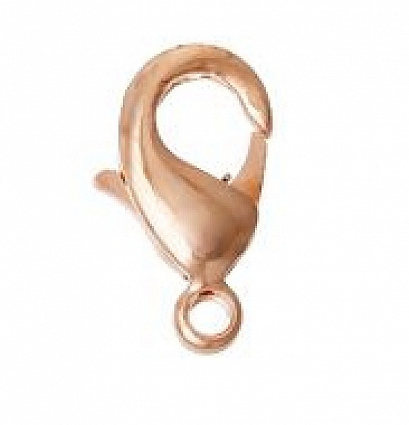 1 Clasp Carabiner 15 x 08 mm Gold Ros&eacute;