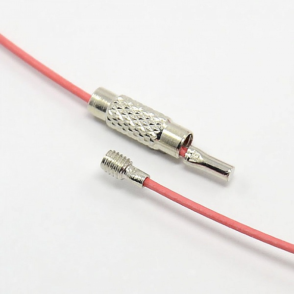 1 necklace rigid pink cabled thread clasp to screw N&deg;01