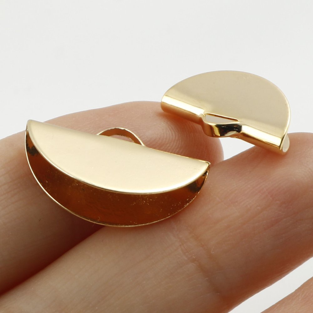1 gold-plated half-moon crimping tip 35 x 18 mm