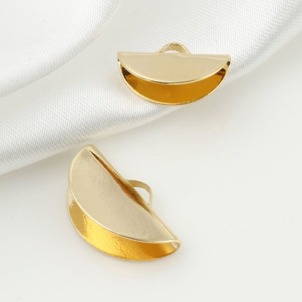 1 gold-plated half-moon crimping tip 35 x 18 mm