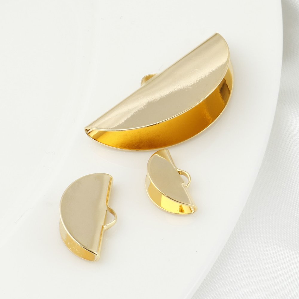 1 gold-plated half-moon crimping tip 35 x 18 mm