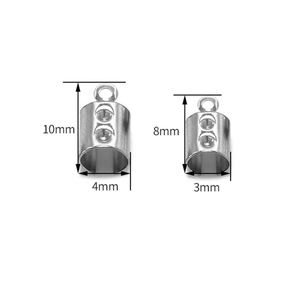 1 stainless steel crush pinch bend glue tip 3mm x 8mm