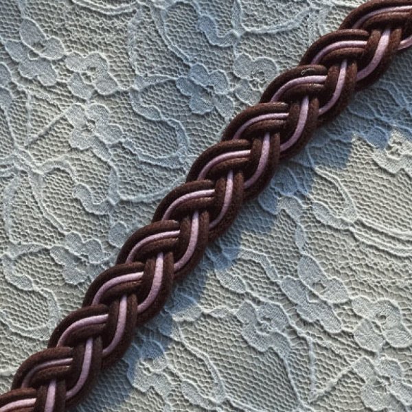 1 meter braided waxed braid of 20 mm N&deg;01