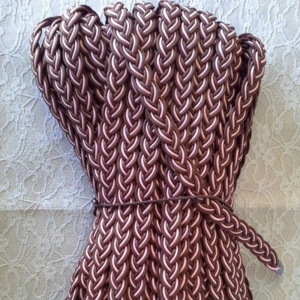 1 meter braided waxed braid of 20 mm N&deg;01