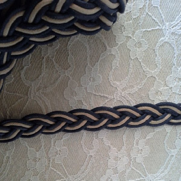 1 meter braided waxed braid 20 mm N&deg;04