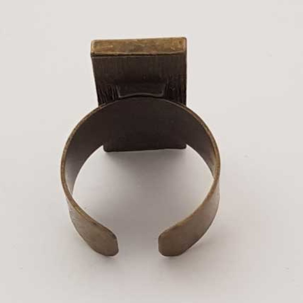 1 support bague rectangle de 25.8 x 10.7 mm Bronze N°01