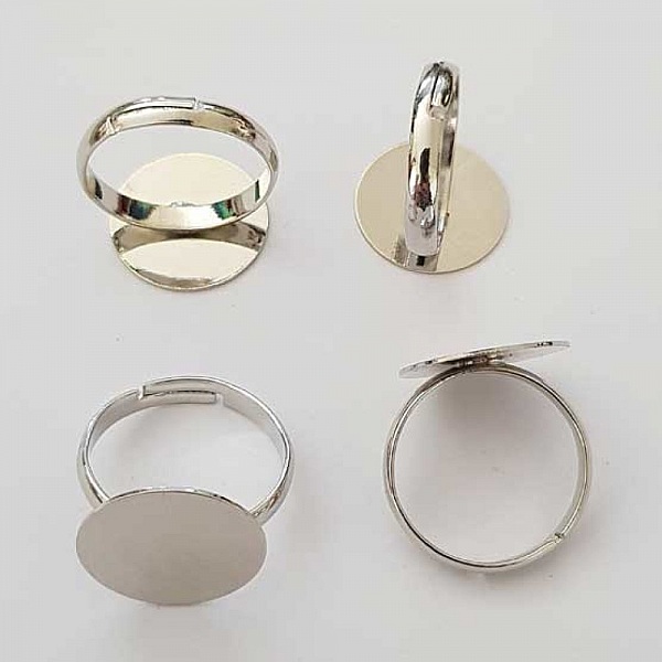 1 support bague ronde de 16 mm Argent Vieilli N&deg;32