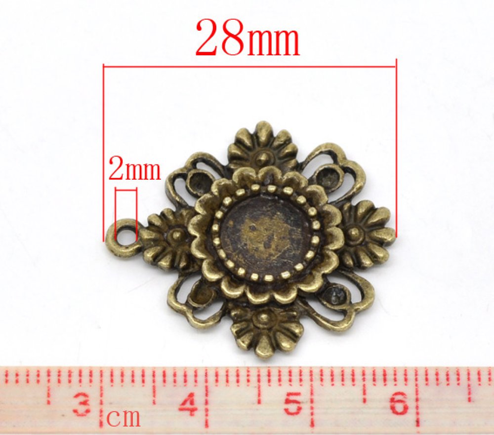 1 support cabochon 08 mm N°06 Bronze