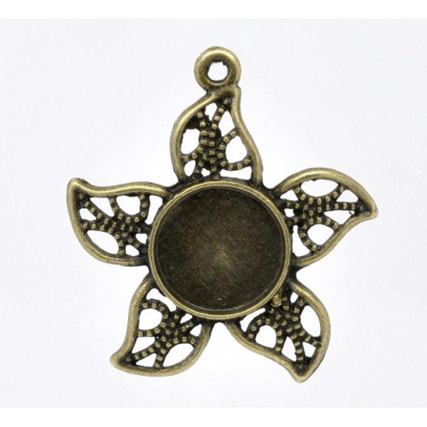 1 support cabochon 12 mm N&deg;08 Bronze