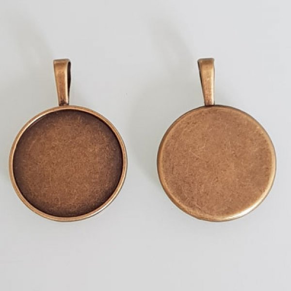 1 cabochon holder 25 mm N&deg;01 Bronze