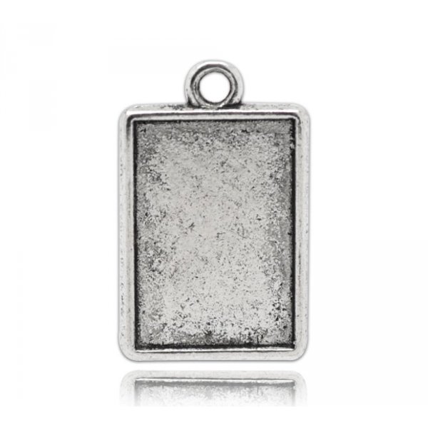 1 rectangular cabochon holder N&deg;04 Silver