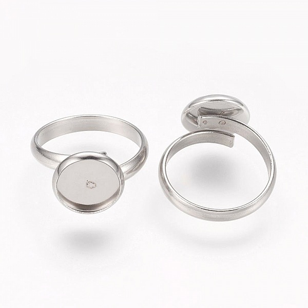 1 support cabochon rond bague de 10 mm Argent N&deg;05