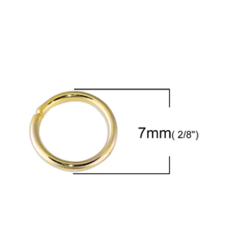 20 Open Junction Rings 07 mm Gold