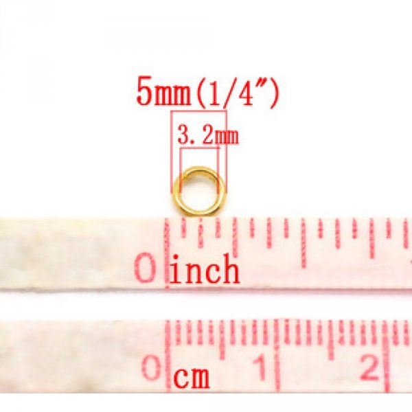 20 Open joint rings 05 mm Gold