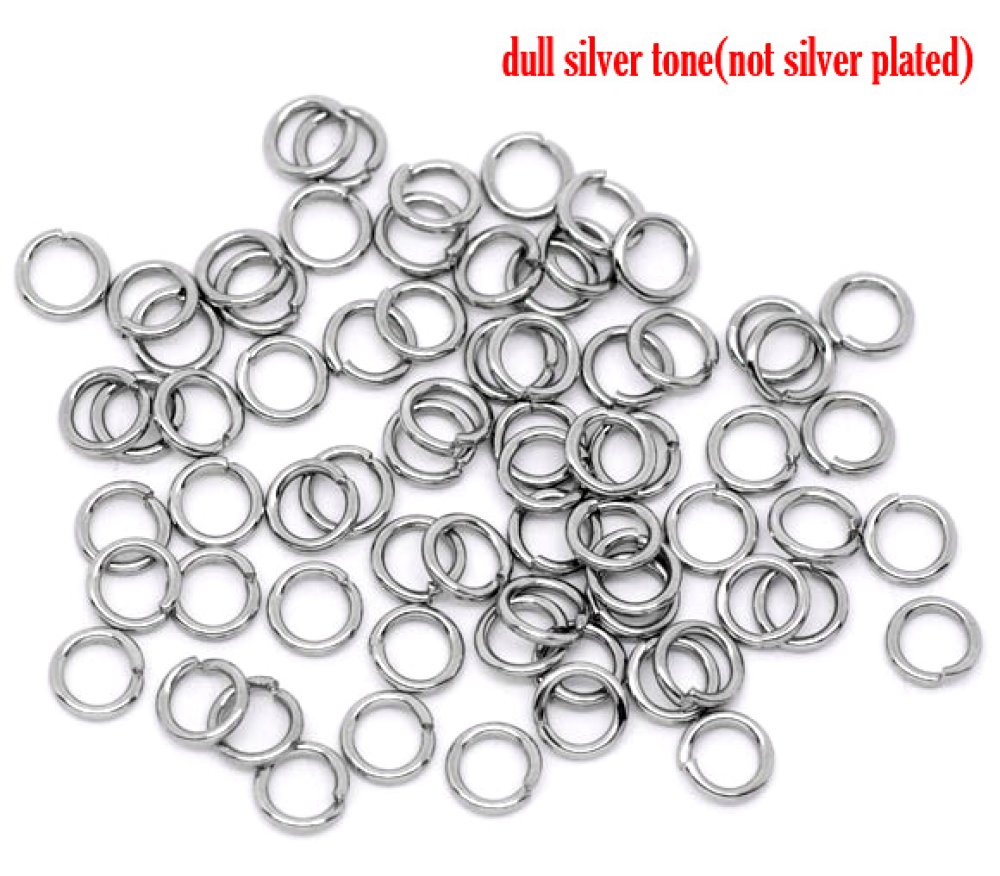 20 Open Junction Rings 07 mm Aged Silver