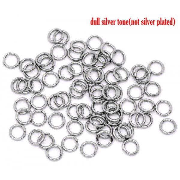 20 Open Junction Rings 07 mm Aged Silver