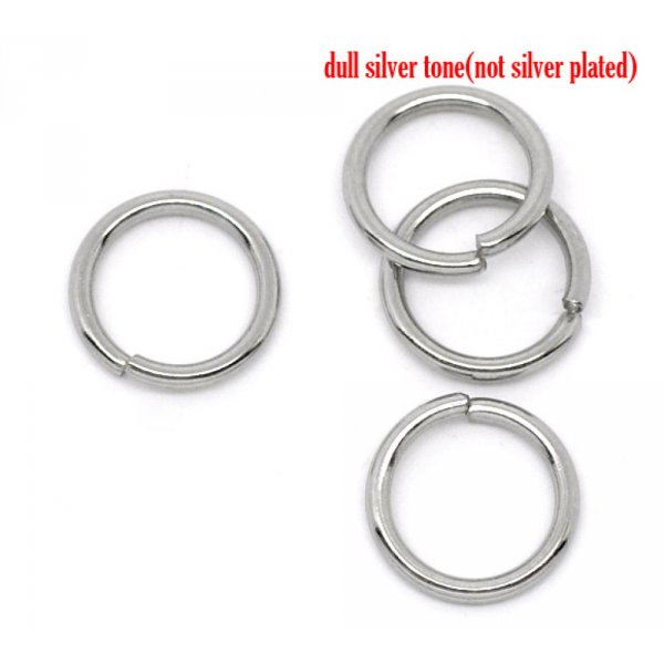 20 Open Junction Rings 07 mm Aged Silver