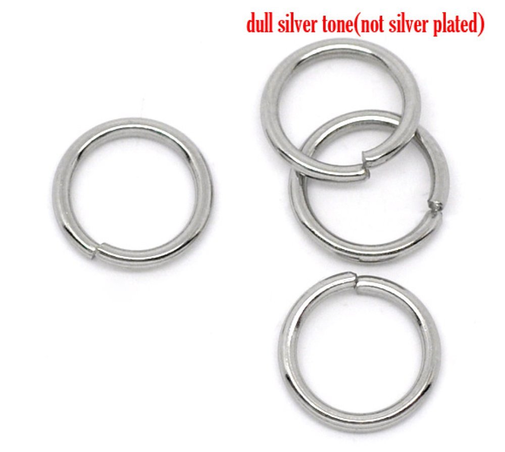 20 Open Junction Rings 07 mm Aged Silver