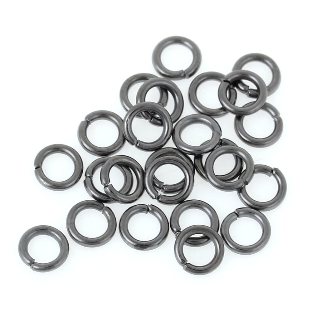 20 Open Junction Rings 07 mm Black