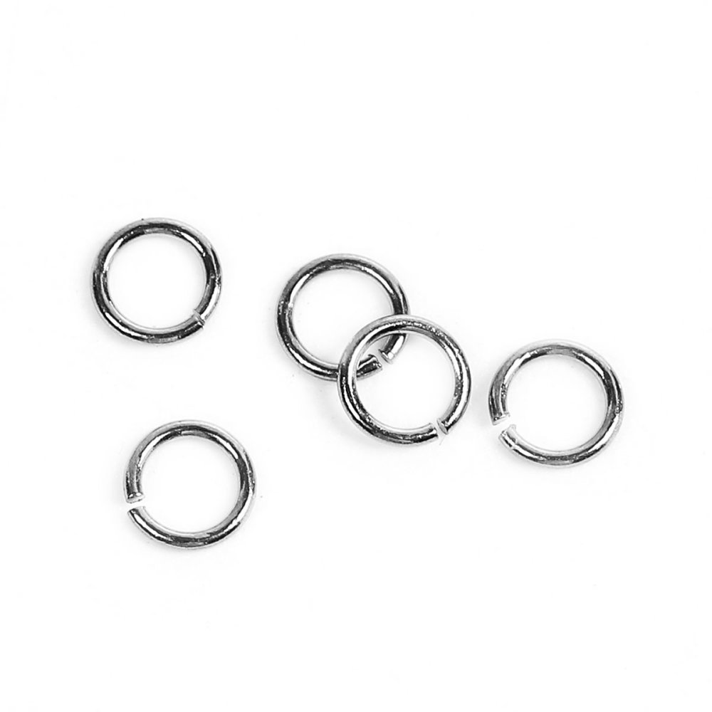 20 Open joint rings 04 mm Stainless steel N°01-02