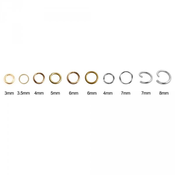 20 Open joint rings 07 mm Stainless steel