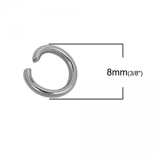 20 Open Junction Rings 08 mm Stainless