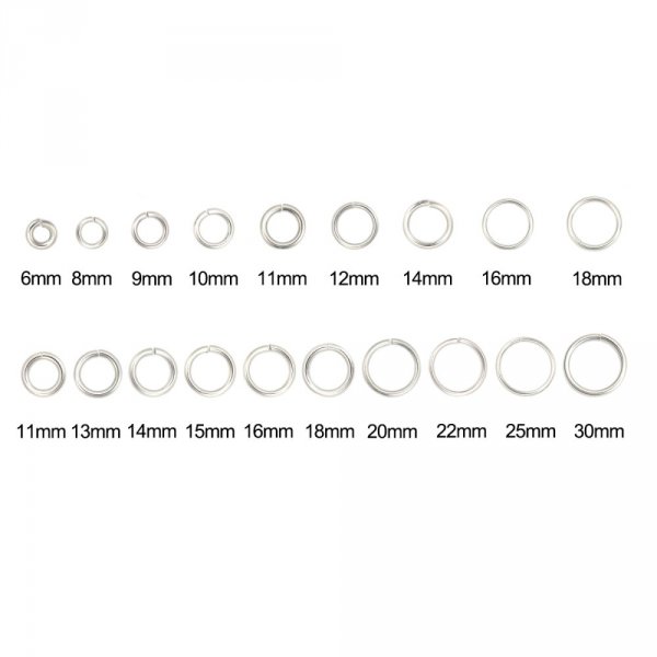 20 Open Junction Rings 09 mm Stainless