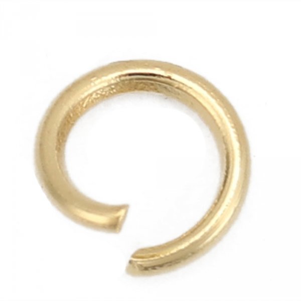 20 Open Junction Rings 04 mm Stainless steel gold plated