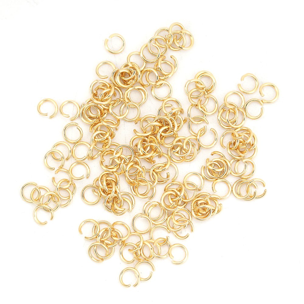 20 Open Junction Rings 04 mm Stainless steel gold plated