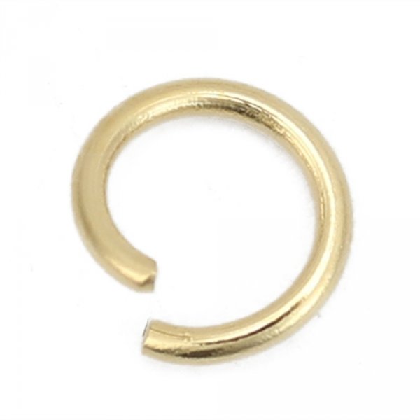 20 Open joint rings 05 mm Stainless steel gold-plated N&deg;02
