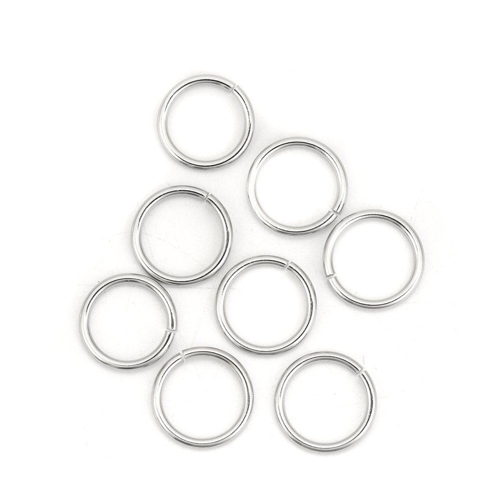 20 Open Junction Rings 13 mm Stainless