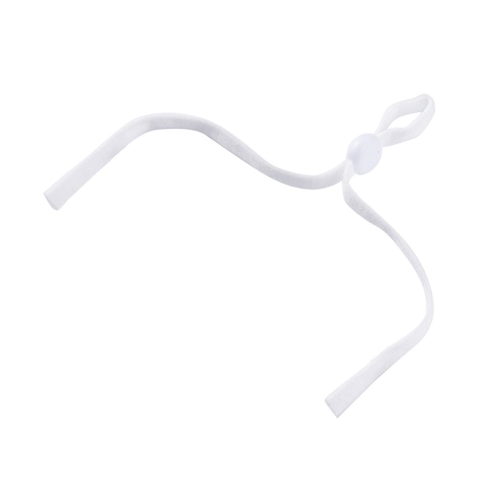 20 White Elastic Cord Bands with Adjustable Buckle for Mask.