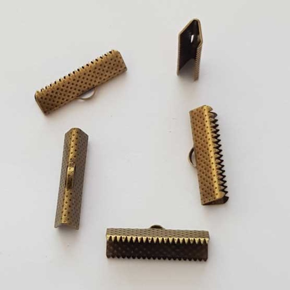 20 Fermoirs griffe 22 x 8mm Bronze