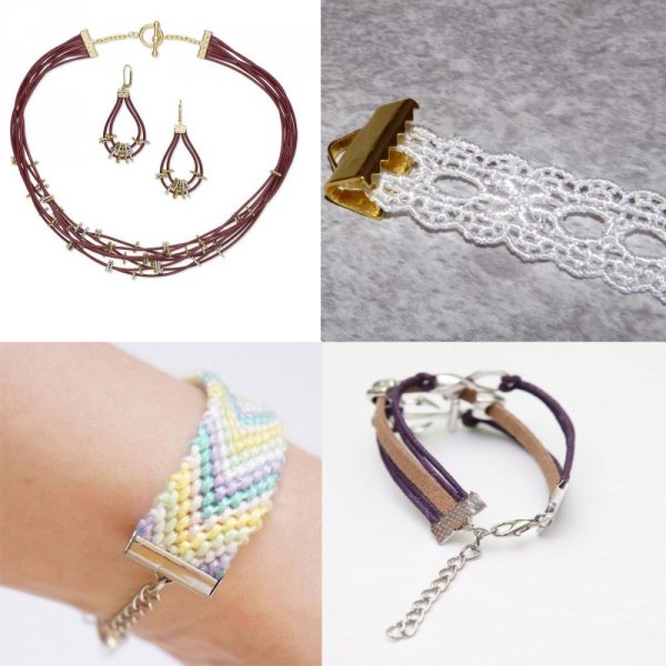 20 Clasps 30 x 8 mm Silver