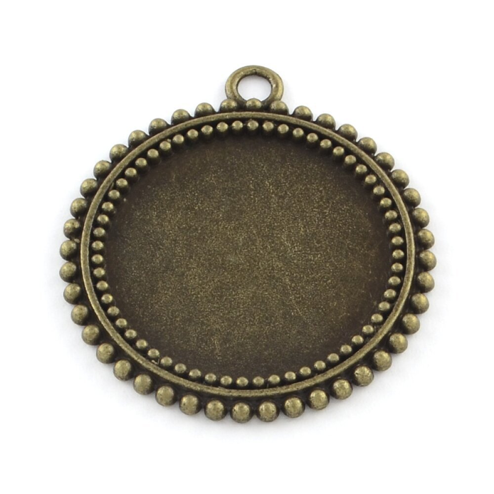 20 x 25mm bronze cabochon holders, cabochon pendants 31AB