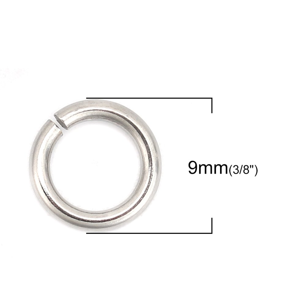 2 Open Junction Rings 09 mm Stainless