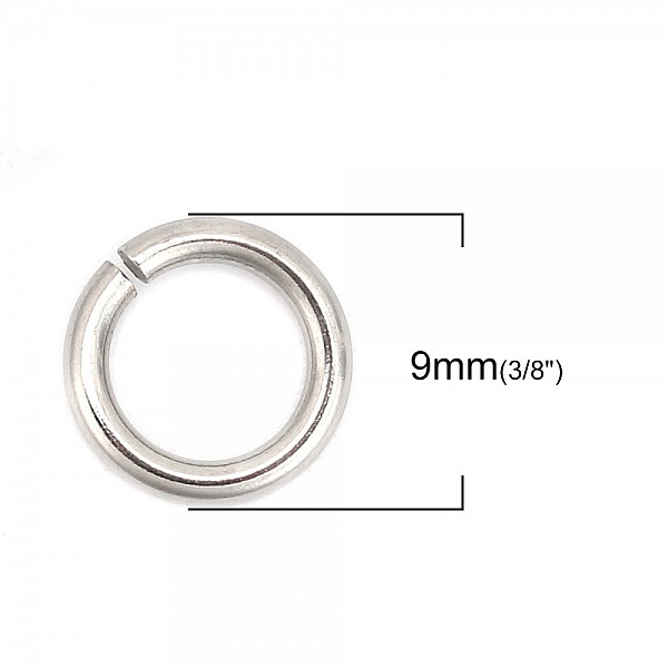 2 Open Junction Rings 09 mm Stainless