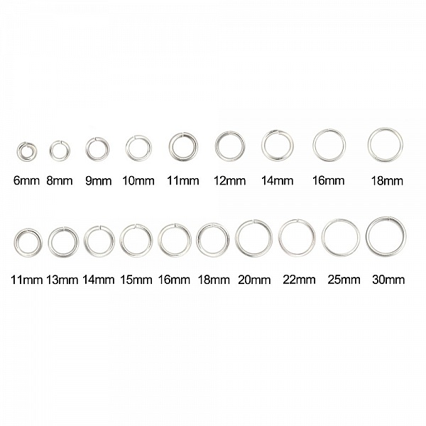 2 Open Junction Rings 09 mm Stainless
