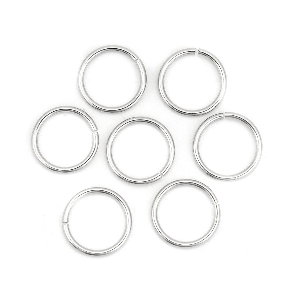 2 Open Junction Rings 15 mm Stainless