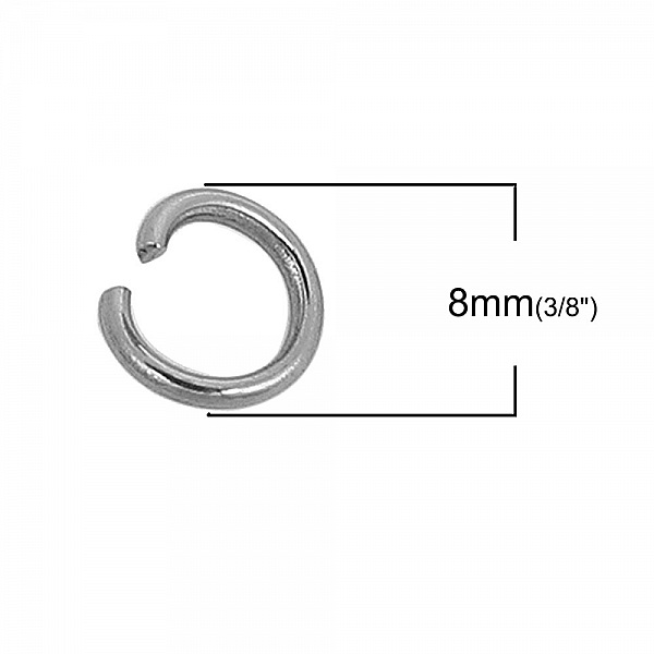 2 Open Junction Rings 08 mm Stainless