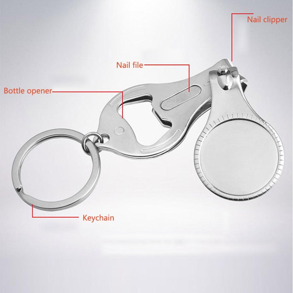 2 Key chains bottle opener - nail clippers N°02