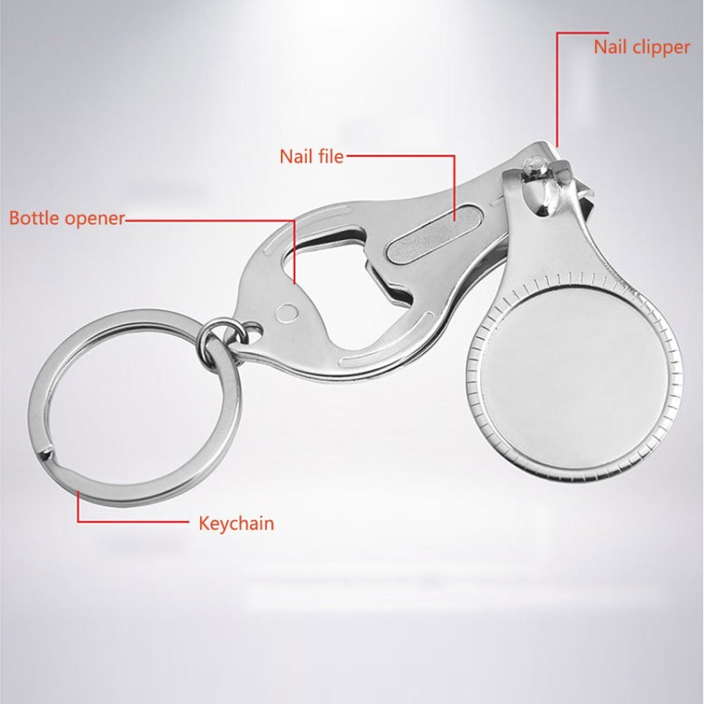 2 Key chains bottle opener - nail clippers N°02